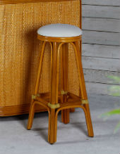 tabouret de bar en rotin naturel