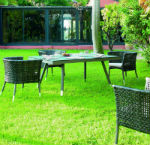 table de jardin aluminium avec chaises