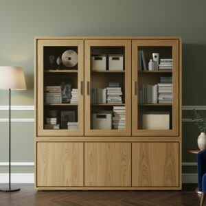 Vaisselier contemporain en chêne clair