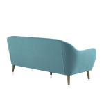 Canapé 3 places scandinave tissu bleu