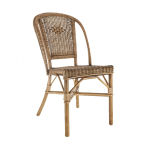 Chaise rotin vintage patiné vieilli