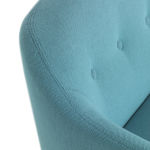Fauteuil de salon scandinave tissu bleu