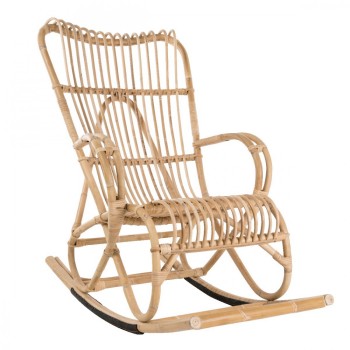 Rocking chair Kok en rotin naturel