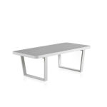 Table basse de jardin en aluminium blanc