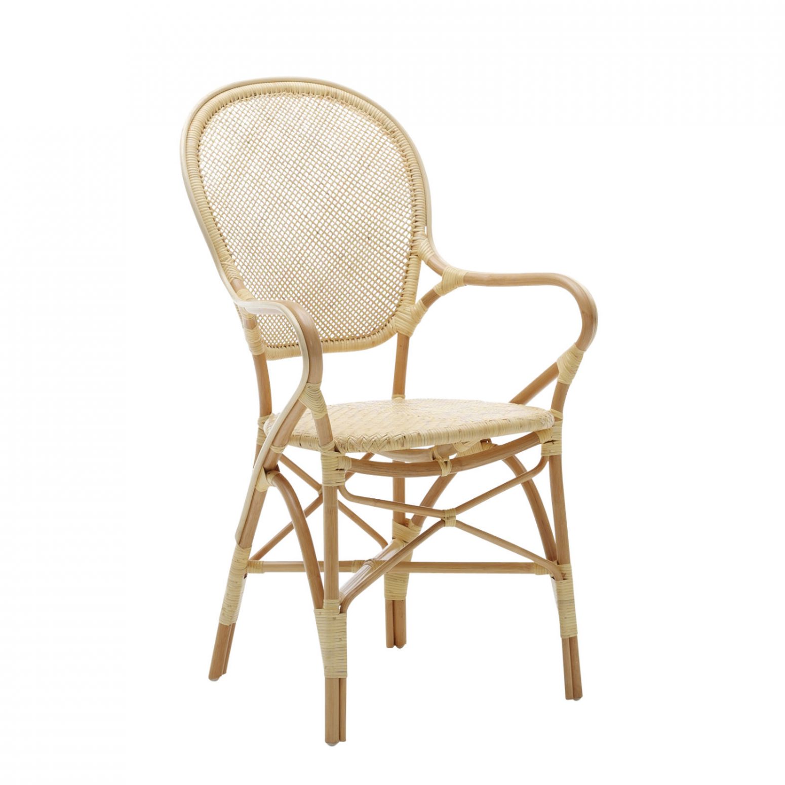 Fauteuil de table Rossini en rotin naturel