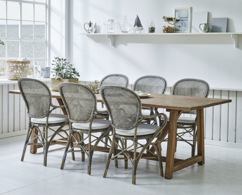 Chaise en rotin tressé avec accoudoirs Rossini - Brin d'Ouest