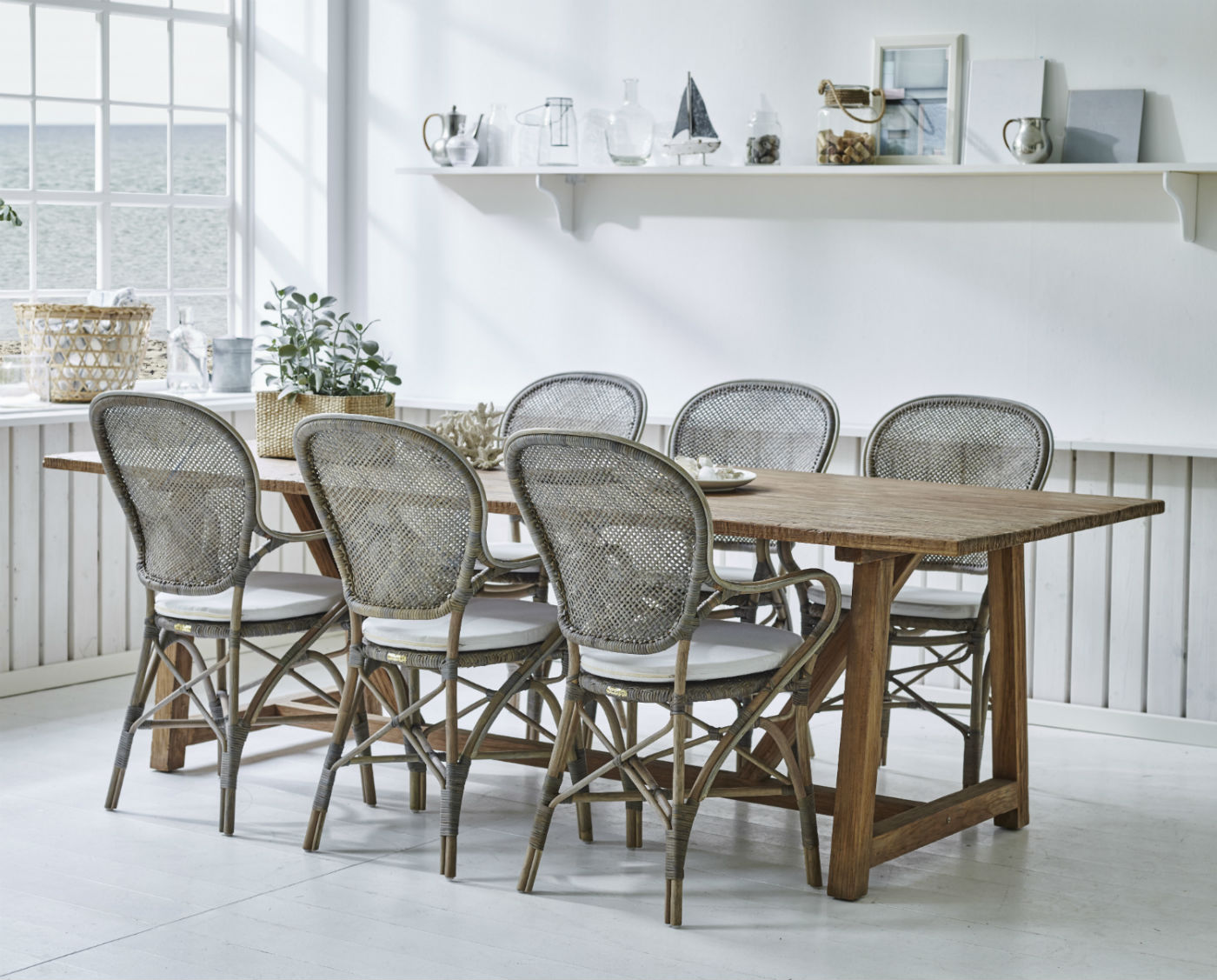 Chaise de salle à manger en rotin COMTESSE