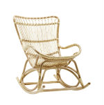 Rocking chair rotin vintage Monet