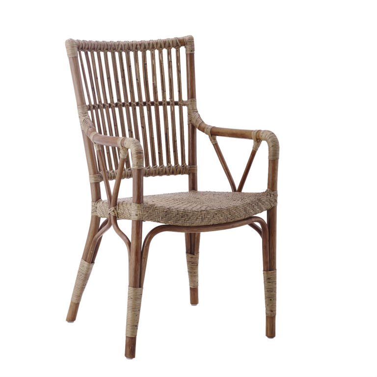 Chaise de table en rotin vintage Piano - Brin d'Ouest