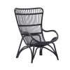 Fauteuil rotin noir confort vintage Sika Design