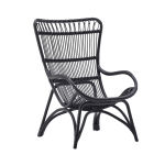 Fauteuil rotin noir confort vintage Sika Design