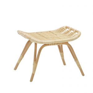 Repose pied en rotin vintage Sika Design couleur naturel