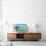 Meuble bas tv 240 cm en noyer