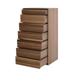 Meuble chiffonnier 7 tiroirs en noyer