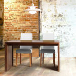 Bureau sans tiroir en noyer