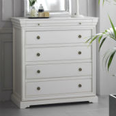 commode blanche style Louis Philippe
