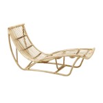 Chaise longue en rotin naturel Sika Design