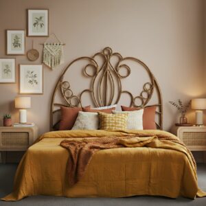 Tête de lit en rotin vintage déco Sika Design