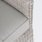 Fauteuil en rotin synthétique gris avec coussin