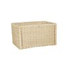 Panier de rangement rectangulaire en rotin