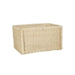 Panier de rangement rectangulaire en rotin