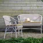 petite banquette en resine tressee