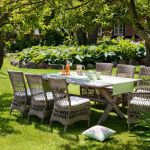 chaise de table de jardin en resine taupe