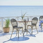 chaise en resine tressee taupe ofelia