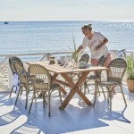 chaises resine tressee empilables