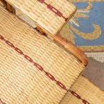 fauteuil inclinable en rotin vintage