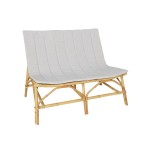 banquette rotin 2 places avec coussin