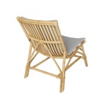 chauffeusse en rotin avec coussin