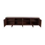 meuble tv bas style scandinave noyer