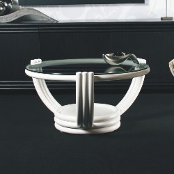 table basse rotin design ronde