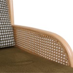 Fauteuil rotin accoudoirs cannage