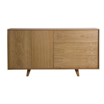 Buffet design scandinave 180 cm 2 portes 3 tiroirs