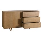 Buffet en chêne naturel 180 cm avec portes et tiroirs