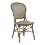 Chaise Rossini en rotin couleur taupe