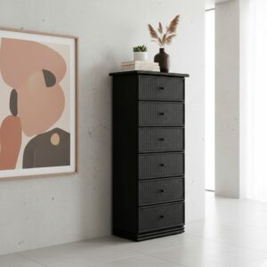 Chiffonnier en rotin haut de gamme 6 tiroirs
