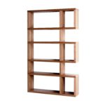 bibliotheque ouverte de salon en noyer