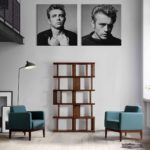 fauteuils de salon en bois et coussin