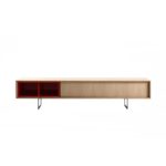 Meuble tv 180 cm bois avec pieds métal