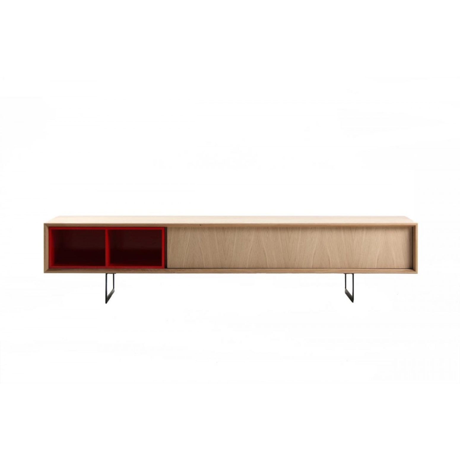 Meuble tv 180 cm bois avec pieds métal