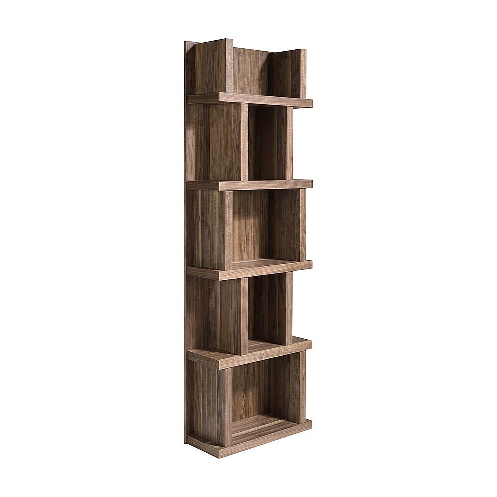 etagere destructuree noyer design 190 cm Bibliothèque salon design déstructurée en noyer