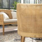 Fauteuil cannage et teck naturel