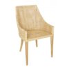 Fauteuil de table Saïgon rotin naturel et teck