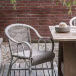 Fauteuil de jardin style retro avec banquette