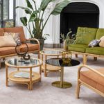 Meubles de salon en rotin naturel vintage