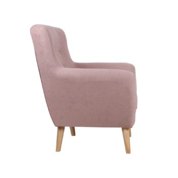 Fauteuil style scandinave bois et tissu