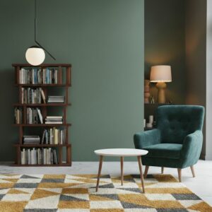 Fauteuil scandinave en bois et tissu pour le salon